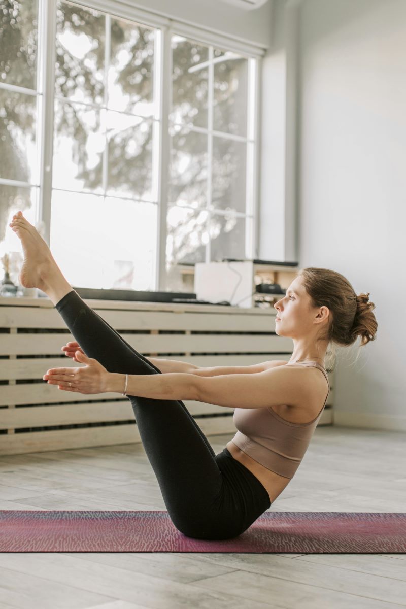 "Boat Pose yoga for core strength and balance