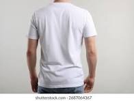 Men cotton t-shirt back view